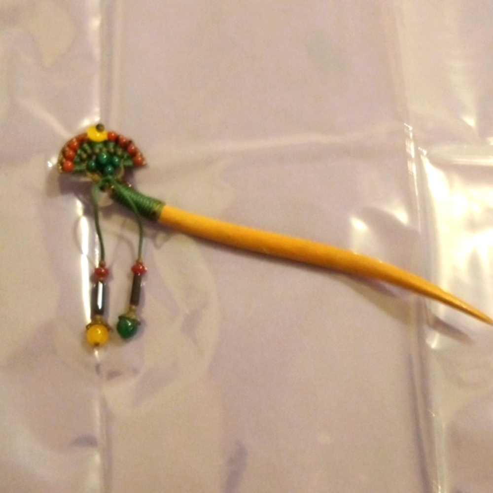 KANZASHI WOOD HAIR STICK CHINESE NEPAL